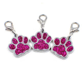 100pcs Mixed Bling Enamel Cat Dog/Bear Paw Prints Key Chain