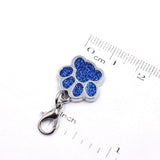 100pcs Mixed Bling Enamel Cat Dog/Bear Paw Prints Key Chain