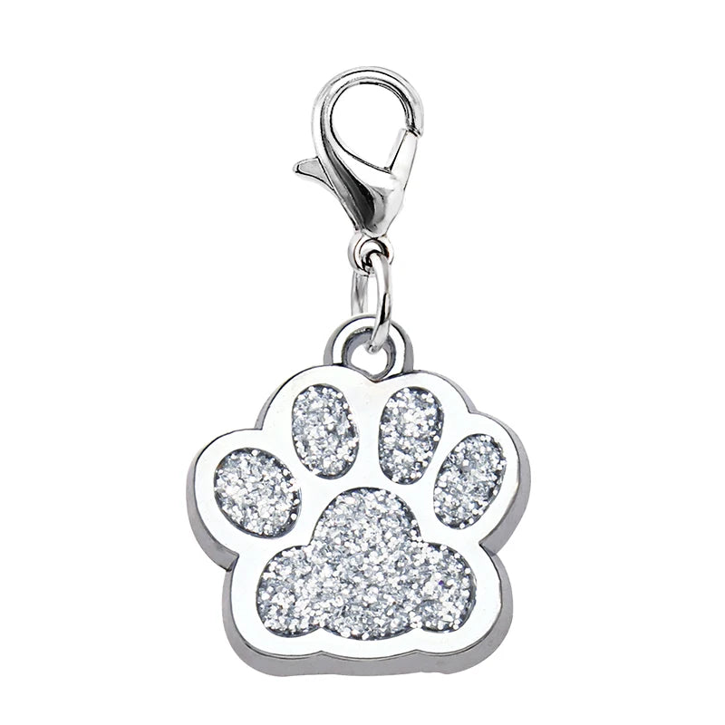 100pcs Mixed Bling Enamel Cat Dog/Bear Paw Prints Key Chain