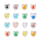 100pcs Mixed Heart Luminous Bumpy Lampwork Beads for DIY Jewelry Making
