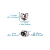 100pcs Mixed Heart Luminous Bumpy Lampwork Beads for DIY Jewelry Making