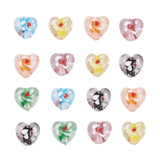 100pcs Mixed Heart Luminous Bumpy Lampwork Beads for DIY Jewelry Making