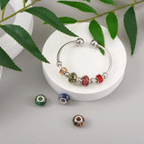 100pcs Mixed Rondelle Large Hole Acrylic European Beads
