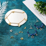 100pcs Mixed Stainless Steel Star Moon Charms Pendant DIY Jewelry Making