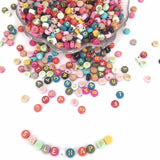 100pcs Mixed Letter Acrylic Beads Round Loose Spacer Beads DIY Bracelet Necklace