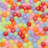 100pcs Mixed Square Alphabet Letter Bead Charms Bracelet Necklace for DIY Craft
