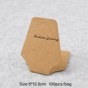 100pcs Earring Necklace Display Cards Jewelry Package Hang Tag