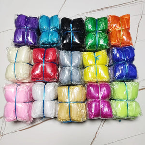 100pcs Multicolor Organza Gift Bags Drawstring Pouch