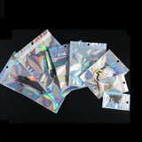 100pcs Rainbow Film Laser Bag Seal Storage Nail Beauty Beads Jewelry Pouches