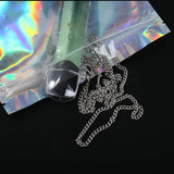 100pcs Rainbow Film Laser Bag Seal Storage Nail Beauty Beads Jewelry Pouches
