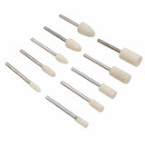 100pcs Wool Felt Mandrel Mounted Polishing Set - Dremel-1/8 Inch Shank