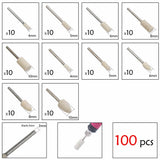 100pcs Wool Felt Mandrel Mounted Polishing Set - Dremel-1/8 Inch Shank