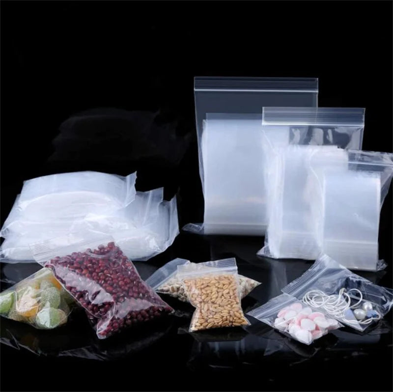 100pcs Clear Self-adhesive Cello Bags for Candy Packing Resealable