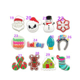100pcs Luminous Christmas Holiday Shoe Charm OPB098 PVC Snowman Deer Santa