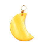 100pcs Freshwater Shell Pendant 18K Plated Findings Moon Dyed for Jewelry Making