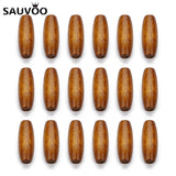 100pcs Natural Olive Shape Wood Beads Coffee Wooden Spacer Beads DIY Jewelry