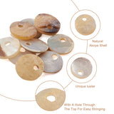 100pcs Mother of Pearl Shell Charms for Jewelry Making, 6x1mm