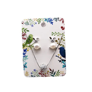 100pcs Feather Marbling Pattern Print Jewelry Packaging Cards 5*7cm