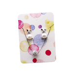 100pcs Feather Marbling Pattern Print Jewelry Packaging Cards 5*7cm