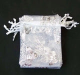 100pcs Butterfly Organza Pouch Wedding Jewelry Gift Bag 7*9 cm