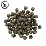 100pcs Pumpkin Iron Spacer Beads 6mm Red Copper Antique