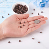 100pcs Pumpkin Iron Spacer Beads 6mm Red Copper Antique