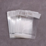 100pc 5*12cm Self Adhesive Clear Plastic Bag for DIY Jewelry Packaging