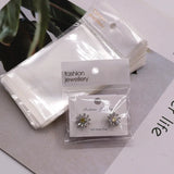 100pc 5*12cm Self Adhesive Clear Plastic Bag for DIY Jewelry Packaging