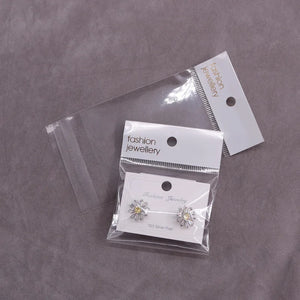 100pc 5*12cm Self Adhesive Clear Plastic Bag for DIY Jewelry Packaging