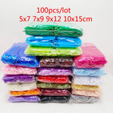 100pcs Organza Bag Jewelry Packaging Wedding Party Gift Bag Pouch