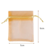 100pcs Organza Bag Solid Jewelry Pouches 7x9cm 9x12cm 10x15cm 13x18cm