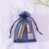 100pcs Organza Bag Solid Jewelry Pouches 7x9cm 9x12cm 10x15cm 13x18cm