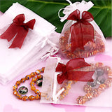 100pcs Organza Bags Bow Drawstring Pouch Jewelry Gift Bags 10x12cm