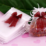 100pcs Organza Bags Bow Drawstring Pouch Jewelry Gift Bags 10x12cm