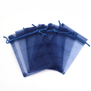 100pcs Organza Bags Drawstring Gift Pouches Wedding Party Decoration 10 colors