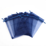 100pcs Organza Bags Drawstring Gift Pouches Wedding Party Decoration 10 colors