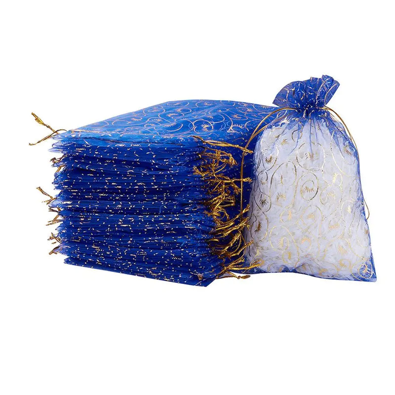 100pcs Organza Bags Jewelry Packaging Wedding Party Gift Pouches