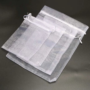 100pcs Organza Bags Drawstring Small Pouches Jewelry Gift Packaging