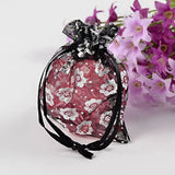 100pcs Organza Bags Plum Pattern Candy Jewelry Packaging Display Pouches