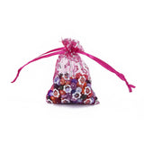 100pcs Organza Bags Plum Pattern Candy Jewelry Packaging Display Pouches