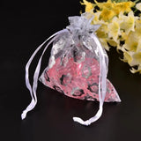 100pcs Organza Bags Plum Pattern Candy Jewelry Packaging Display Pouches