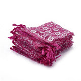 100pcs Organza Bags Plum Pattern Candy Jewelry Packaging Display Pouches
