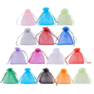 100pcs Organza Candy Gift Bags Drawstring Pouches for Wedding Party