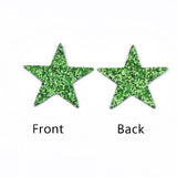 100pcs Christmas Theme PU Leather Pendants with Glitter Sequins