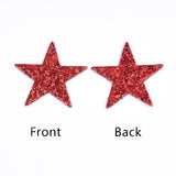 100pcs Christmas Theme PU Leather Pendants with Glitter Sequins