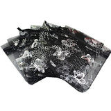 100pcs Butterfly Organza Bags Drawstring Pouch Christmas Wedding Voile Bag