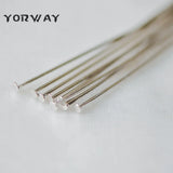 100pcs Gold/ Silver Head Pins 40mm, Plated Brass Headpins, 0.7mm T-Pins