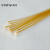 100pcs Gold/ Silver Head Pins 40mm, Plated Brass Headpins, 0.7mm T-Pins