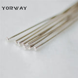 100pcs Gold/ Silver Head Pins 40mm, Plated Brass Headpins, 0.7mm T-Pins