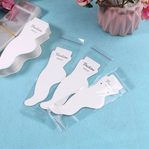100pcs Paper Anklet Display Cards Blank Holder Hanging Card for Jewelry Display